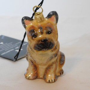French Bulldog Dog Glass Christmas Ornament  Made in Poland